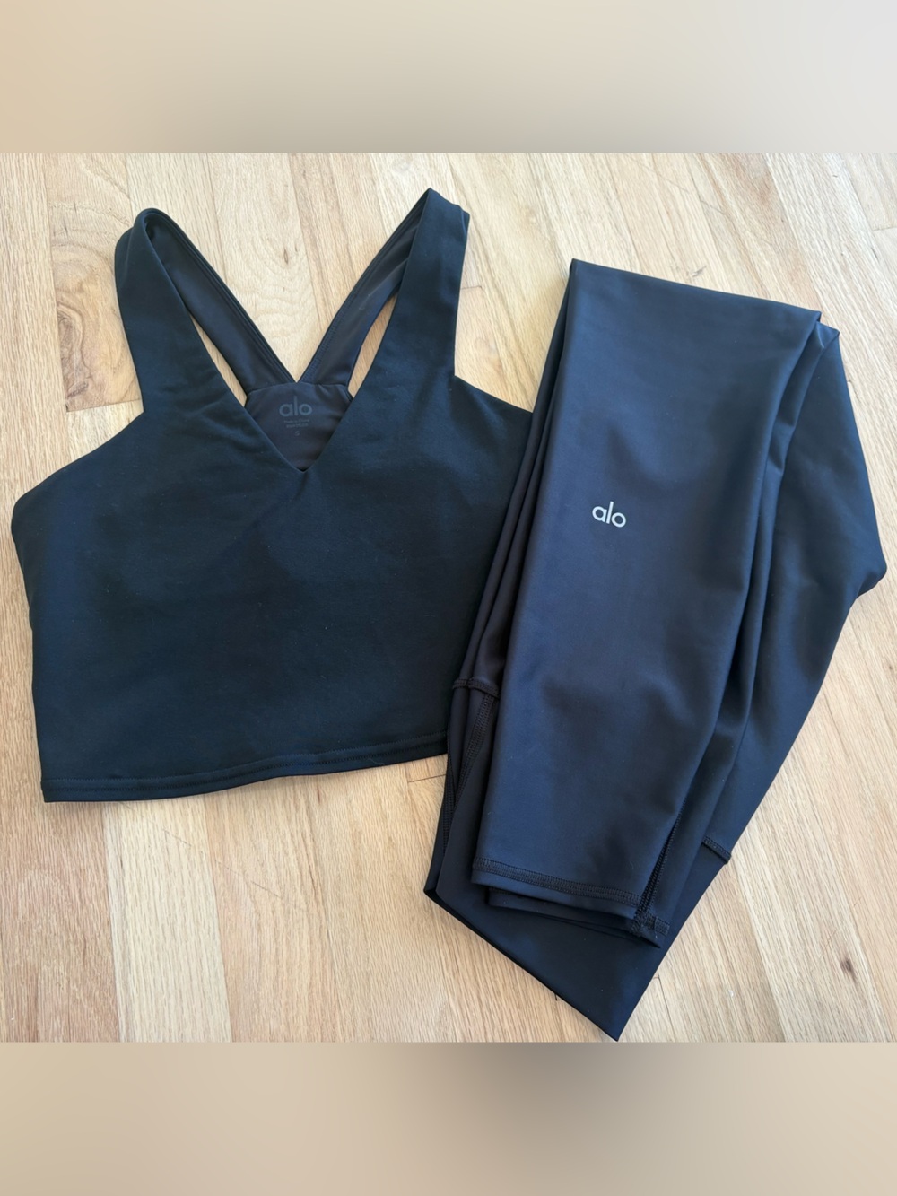 Alo Yoga Black Activewear Set